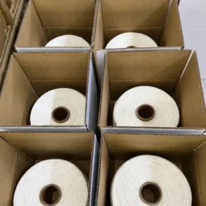 16mm polyester woven strapping rolls packed in cartons for export shipment