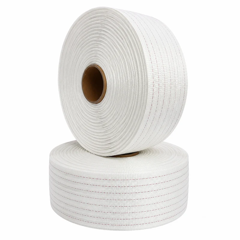 Hot sale heavy duty 19mm polyester woven cord strapping with one red line