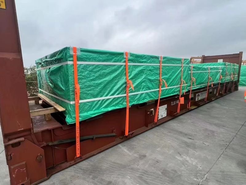 Oversized Industrial Equipment Transport Securing with Lashing System