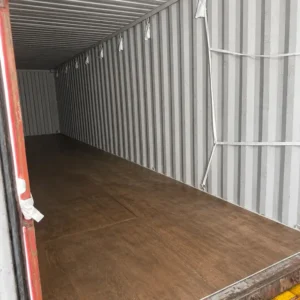 Pre installed container lashing system inside container for cargo securing during ocean transportation