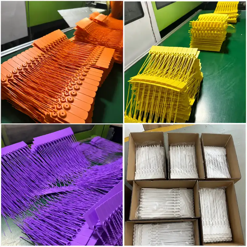Customized color plastic indicative seals manufacturing with flexible options for logistics and cargo security applications