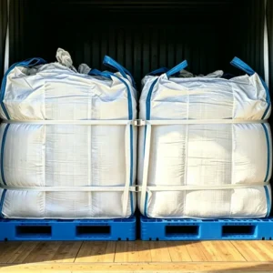 Polyester container lashing system securing jumbo bags for safe cargo transportation