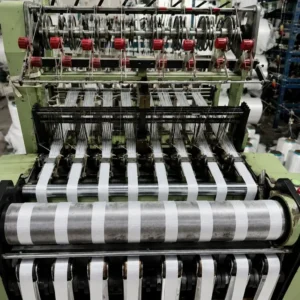 Polyester woven strapping production process with advanced weaving equipment