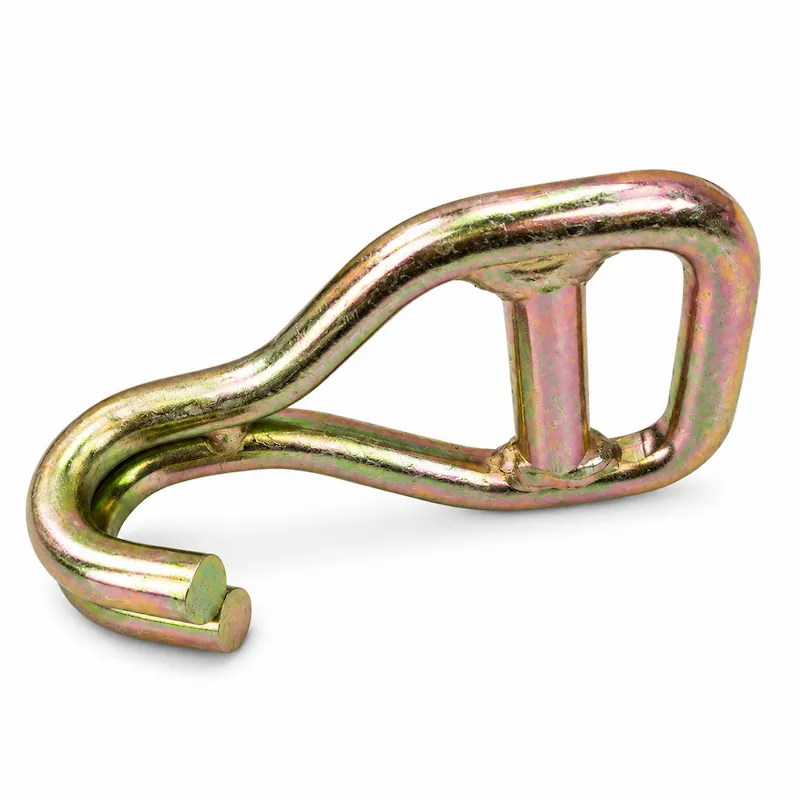 50MM Welded J hook with keeper bar for webbing lashing strap applications