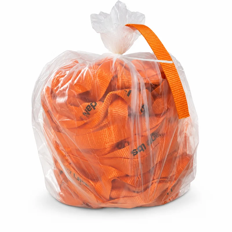 40mm polyester woven lashing packed in a transparent polybag