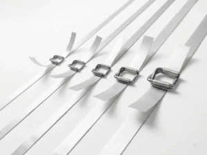 Composite polyester strapping with different galvanized wire buckle sizes=